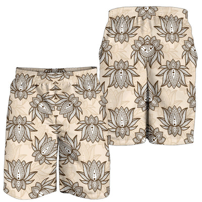 lotus Boho Pattern Print Design LO05 Mens Shorts