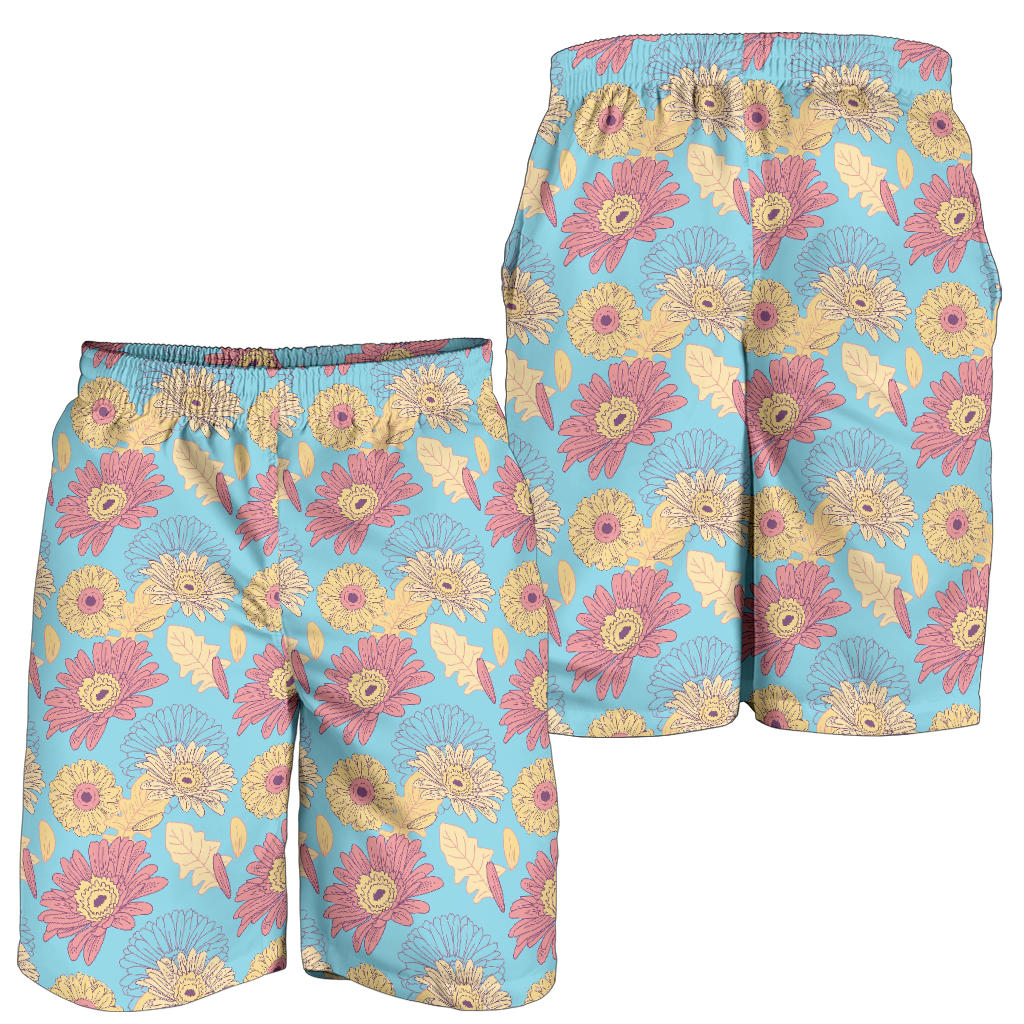 Gerberas Pattern Print Design GB04 Mens Shorts