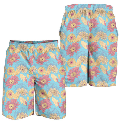 Gerberas Pattern Print Design GB04 Mens Shorts
