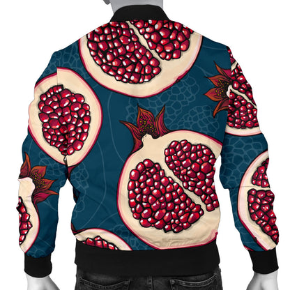 Pomegranate Pattern Print Design PG02 Men Bomber Jacket