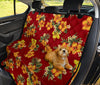 Orange Hibiscus Pattern Print Design HB026 Rear Dog  Seat Cover