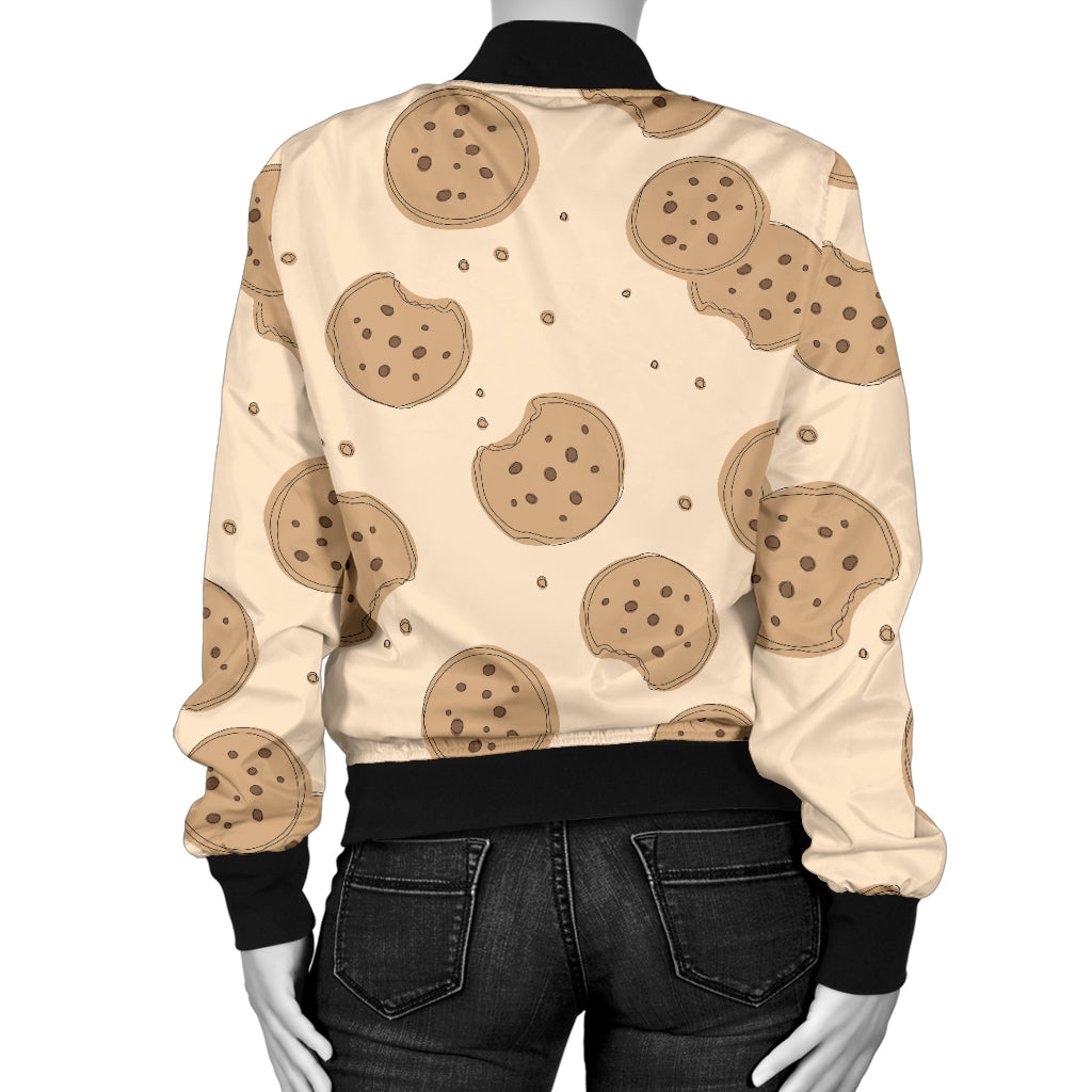Biscuit Pattern Print Design 02 Women's Bomber Jacket