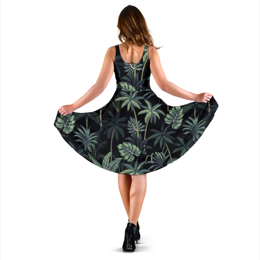 Rainforest Pattern Print Design RF02 Midi Dress