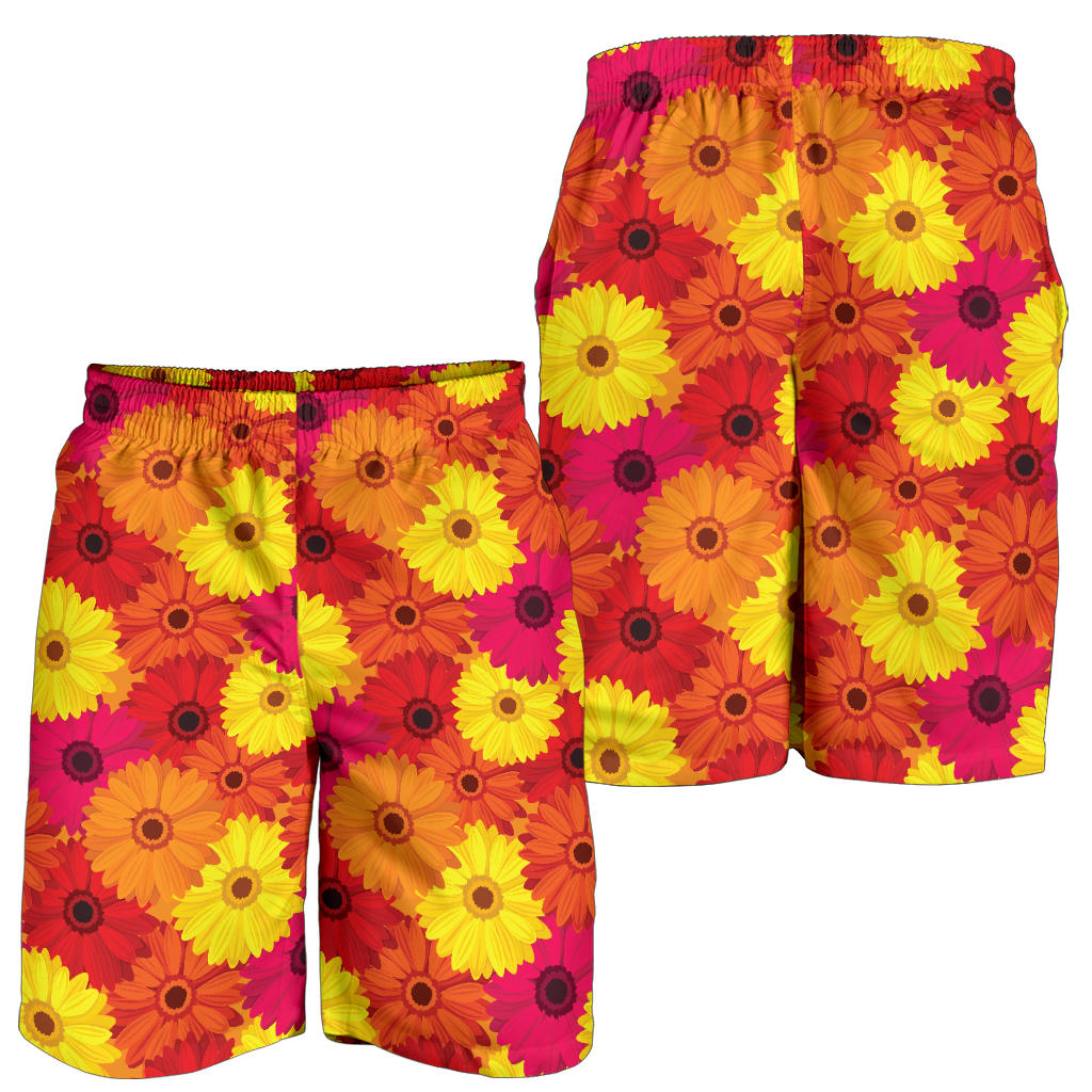Gerberas Pattern Print Design GB05 Mens Shorts