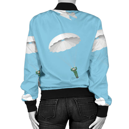 Paratrooper Pattern Print Design A02 Women's Bomber Jacket