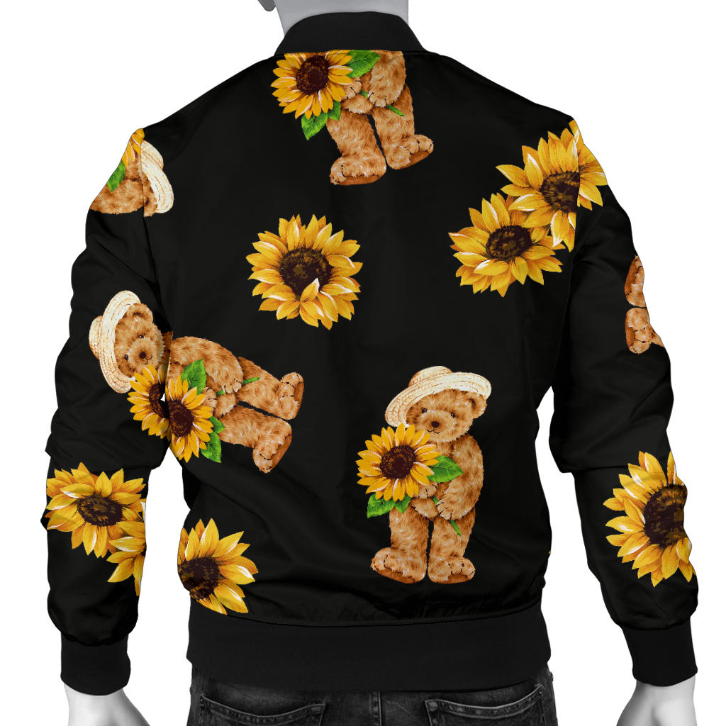 Sunflower Pattern Print Design SF016 Men Bomber Jacket
