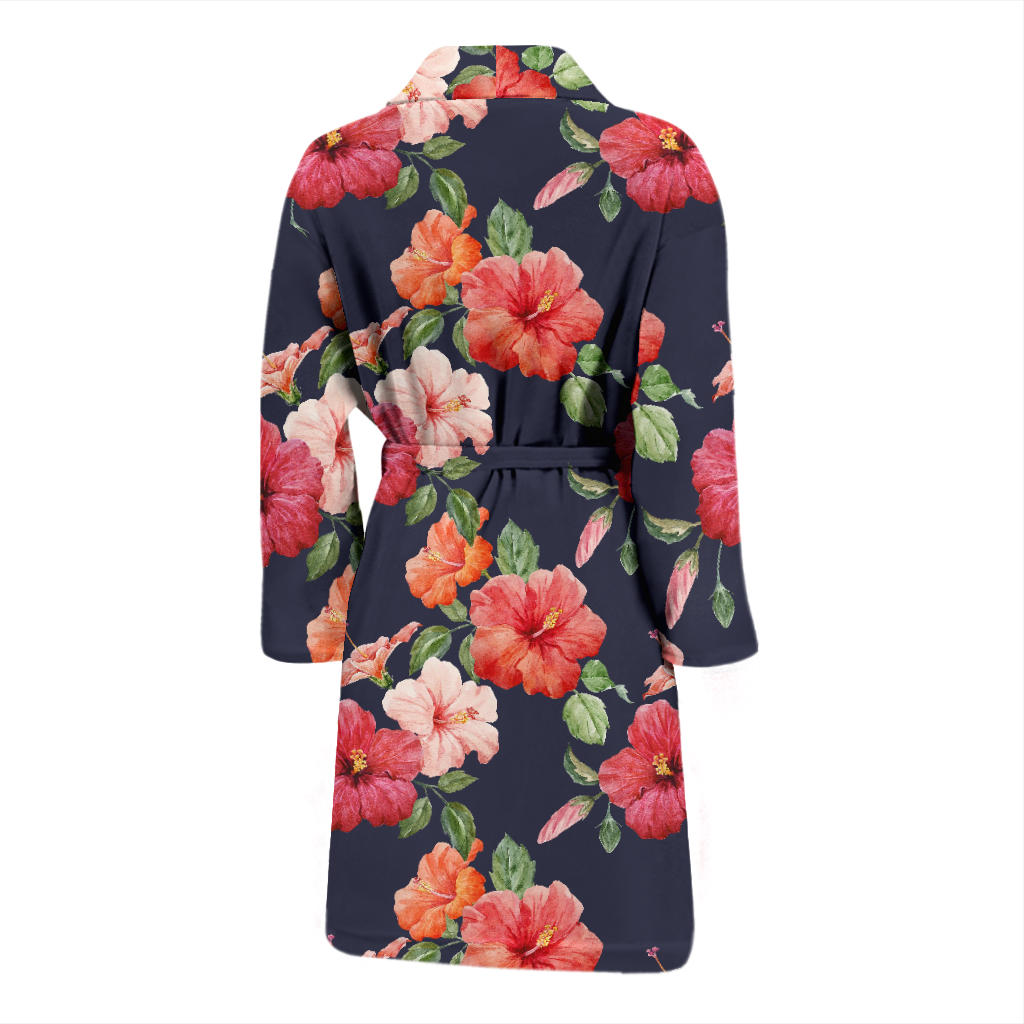 Tropical Flower Pattern Print Design TF020 Men Bathrobe