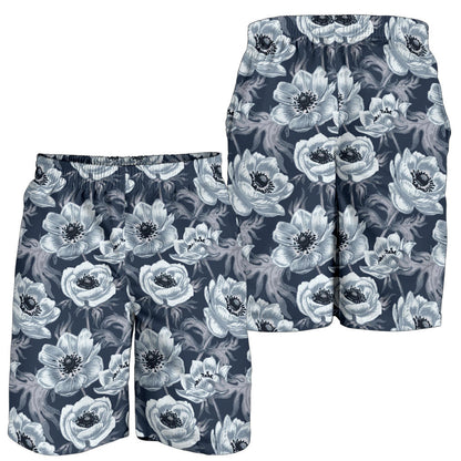 Anemone Pattern Print Design AM09 Mens Shorts