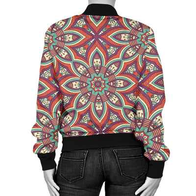 Bohemian Pattern Print Design 03 Women's Bomber Jacket