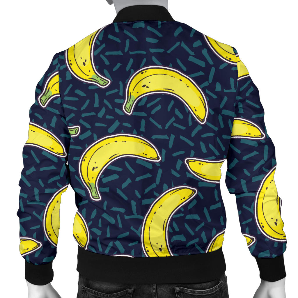 Banana Pattern Print Design BA09 Men Bomber Jacket