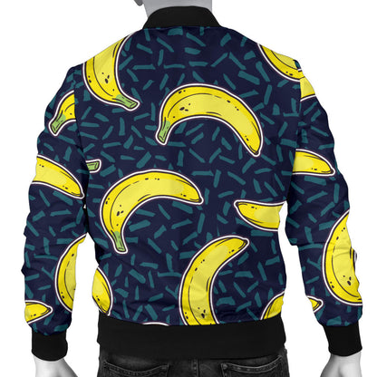 Banana Pattern Print Design BA09 Men Bomber Jacket