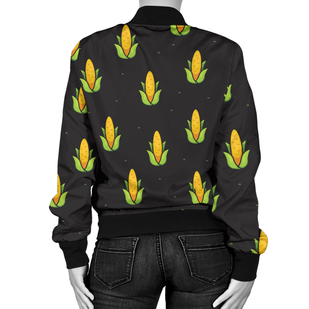 Corn Pattern Print Design 04 Women's Bomber Jacket