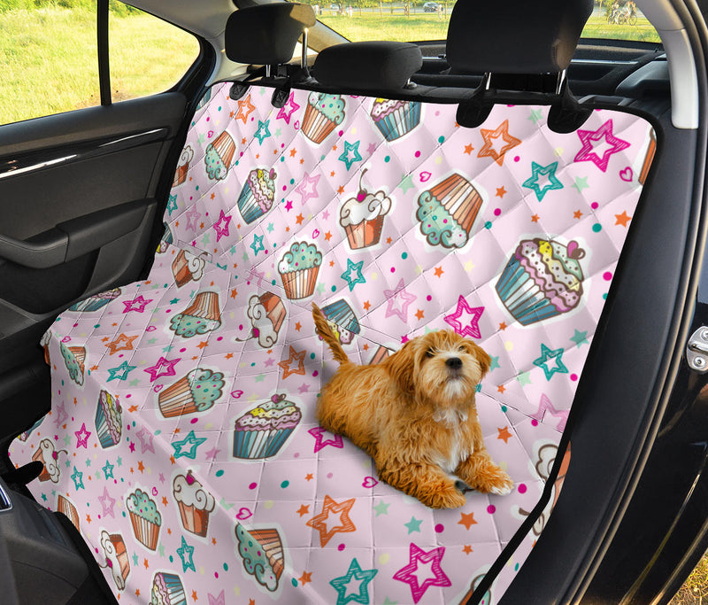 Cupcake Pattern Print Design CP03 Rear Dog  Seat Cover