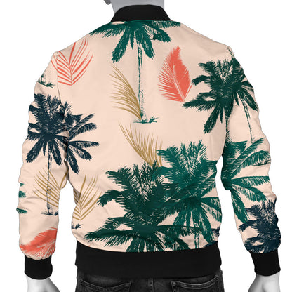 Palm Tree Pattern Print Design PT014 Men Bomber Jacket