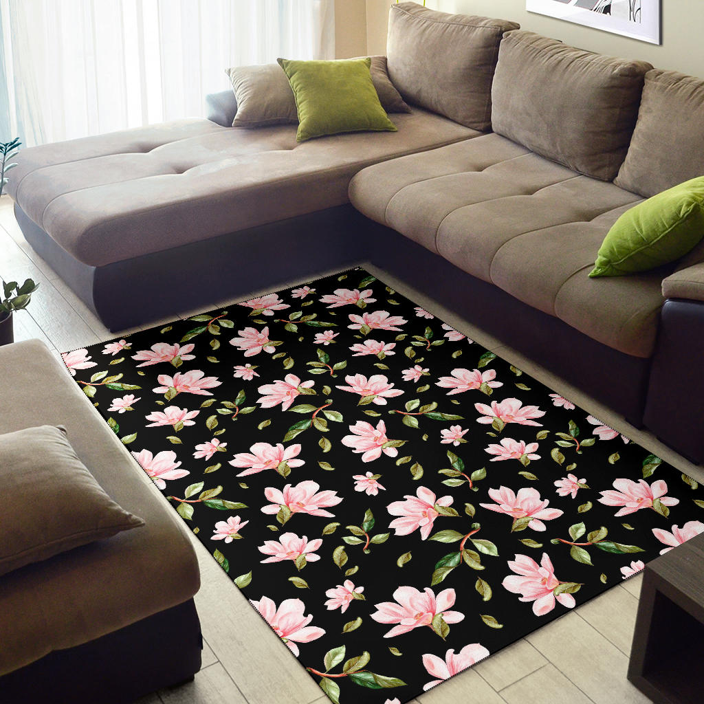 Magnolia Pattern Print Design MAG01 Area Rugs
