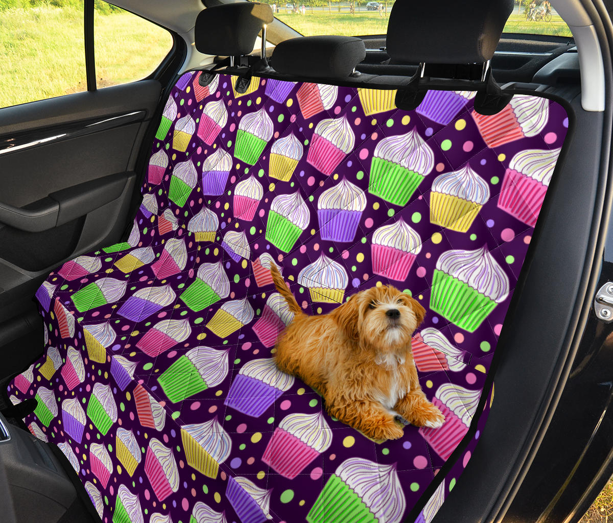 Cupcake Pattern Print Design CP07 Rear Dog  Seat Cover