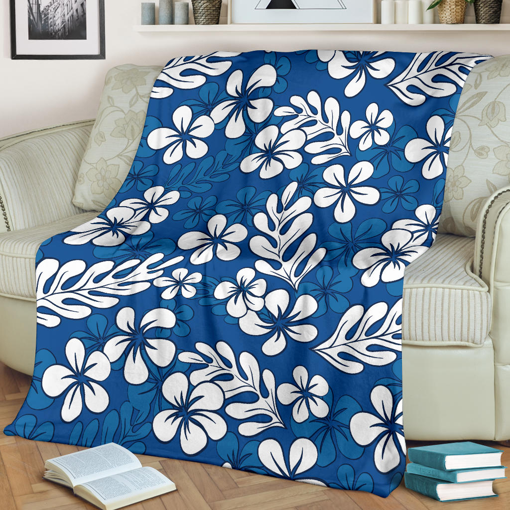 Plumeria Pattern Print Design PM015 Fleece Blanket
