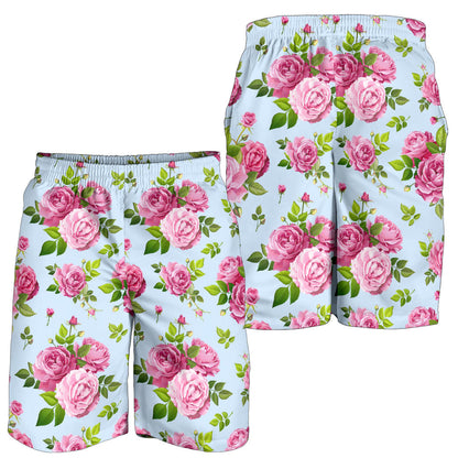Rose Pink Pattern Print Design RO08 Mens Shorts