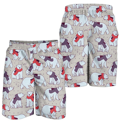 Polar Bear Pattern Print Design PB04 Mens Shorts