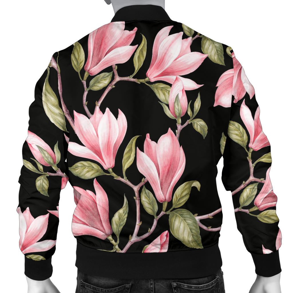 Magnolia Pattern Print Design MAG03 Men Bomber Jacket