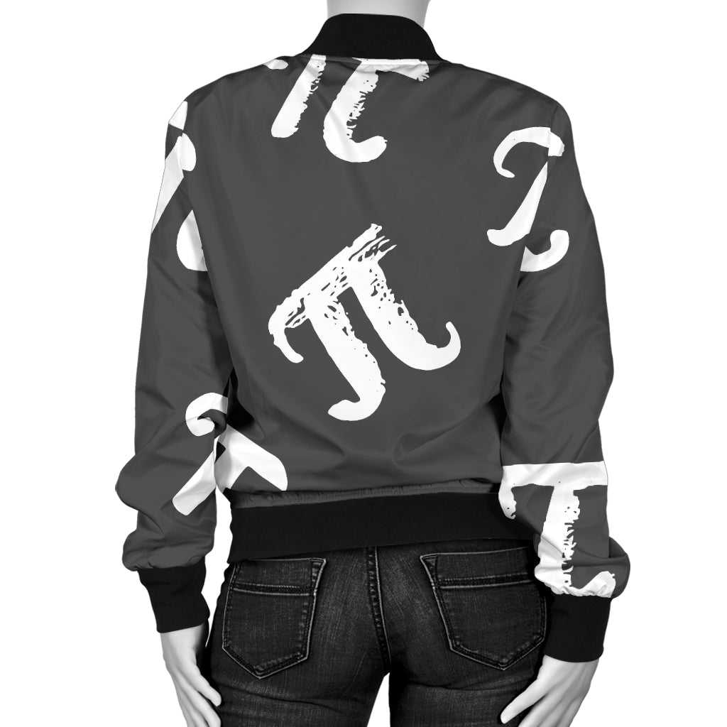 Pi Day Pattern Print Design A02 Women's Bomber Jacket
