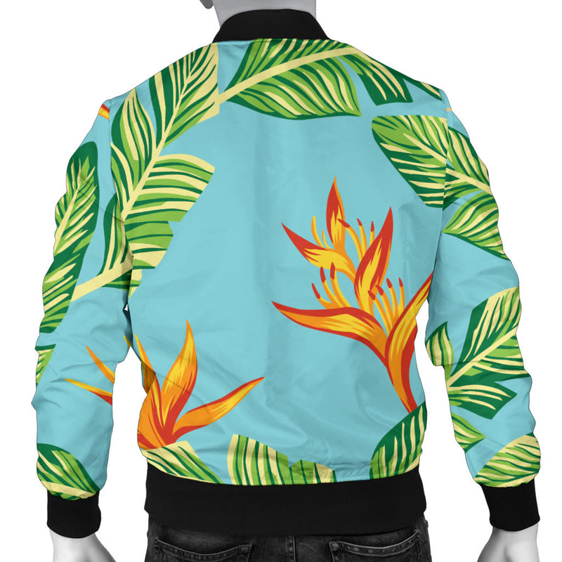 Bird Of Paradise Pattern Print Design BOP04 Men Bomber Jacket