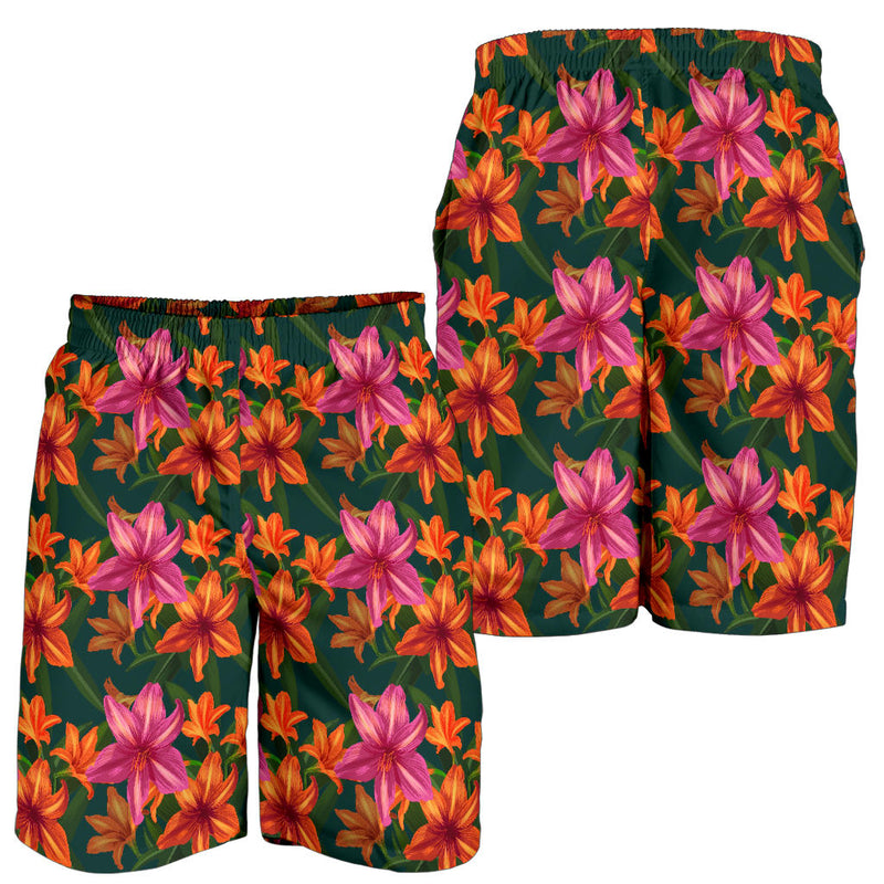 Amaryllis Pattern Print Design AL01 Mens Shorts