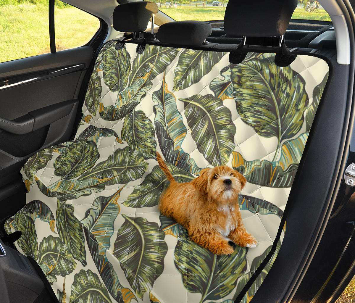 Banana Leaf Pattern Print Design BL08 Rear Dog  Seat Cover