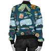 Camping Pattern Print Design 02 Women's Bomber Jacket