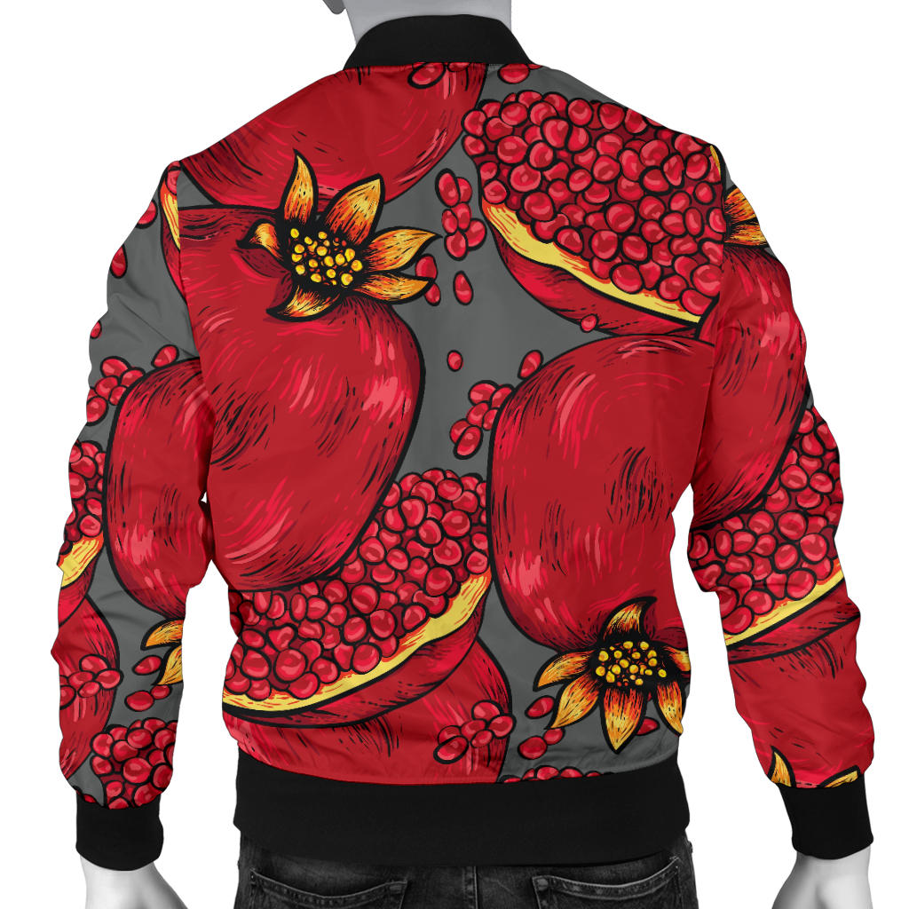 Pomegranate Pattern Print Design PG05 Men Bomber Jacket