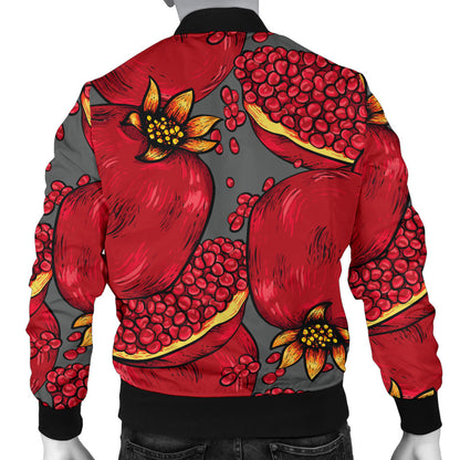 Pomegranate Pattern Print Design PG05 Men Bomber Jacket