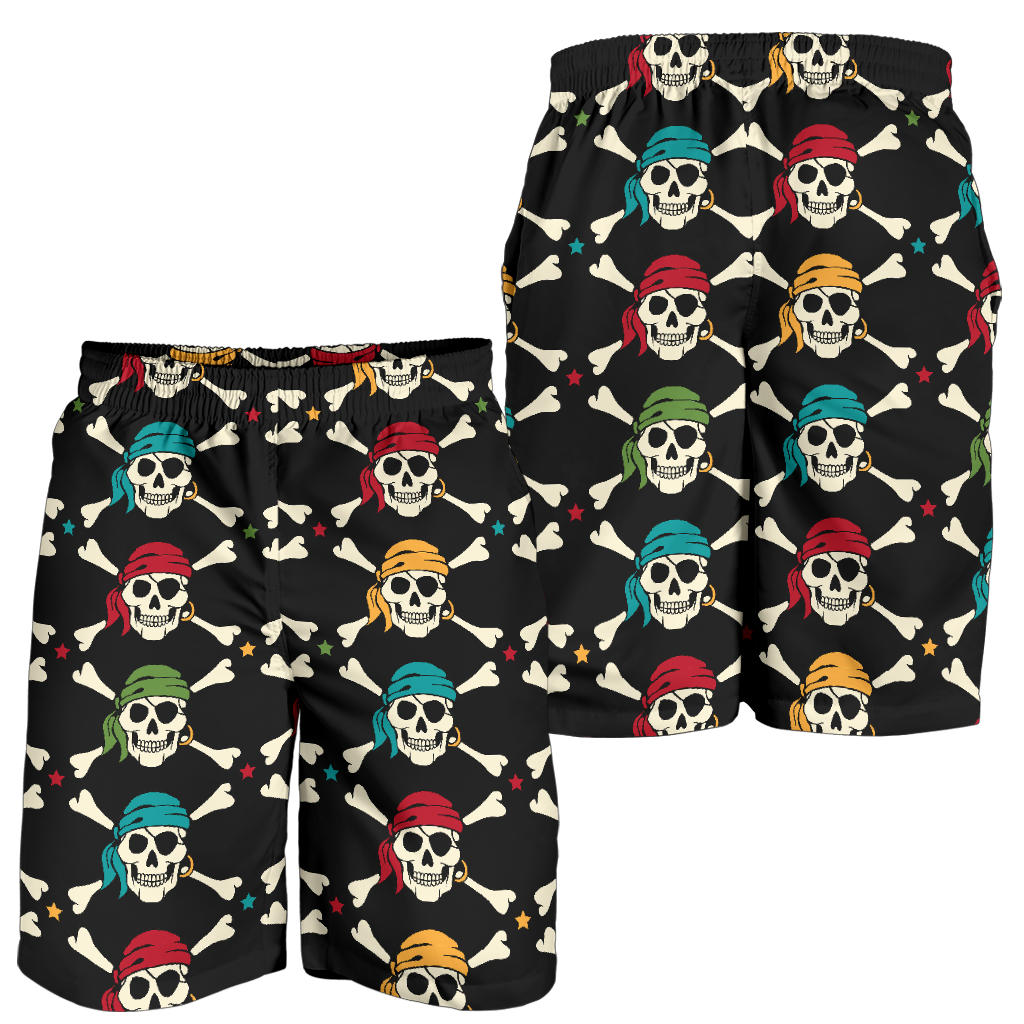 Pirate Pattern Print Design A01 Mens Shorts