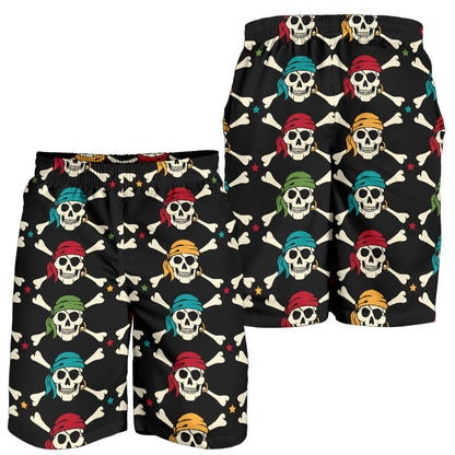 Pirate Pattern Print Design A01 Mens Shorts
