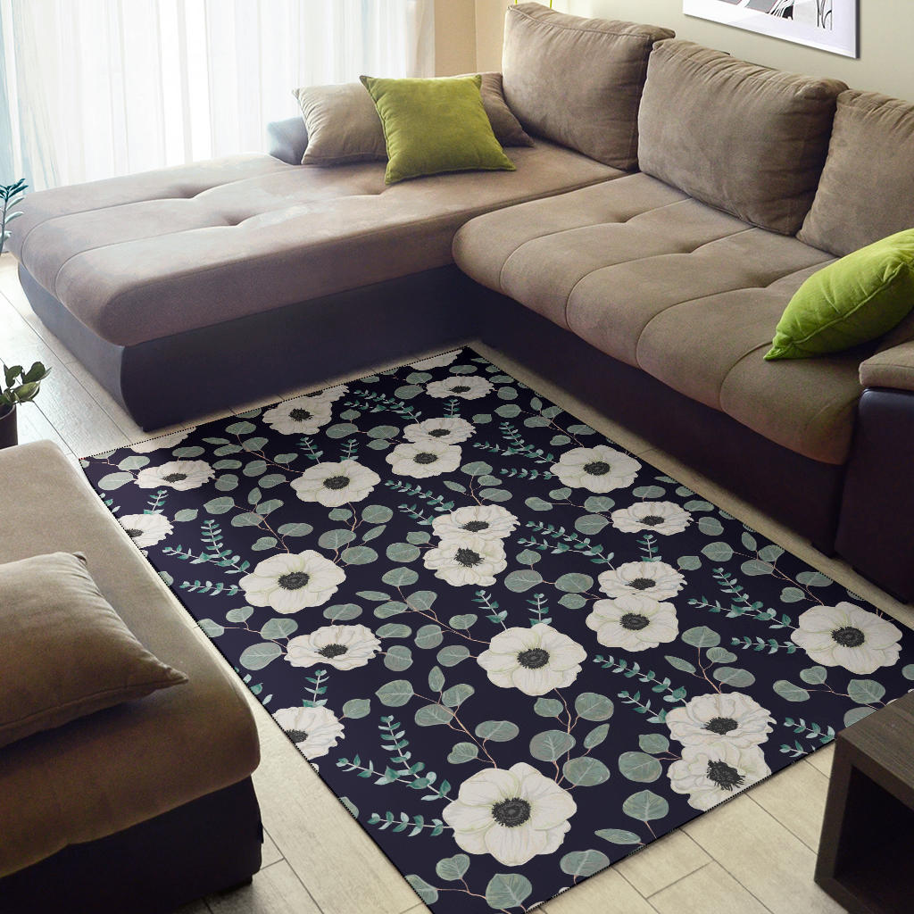 Anemone Pattern Print Design AM01 Area Rugs