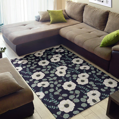 Anemone Pattern Print Design AM01 Area Rugs