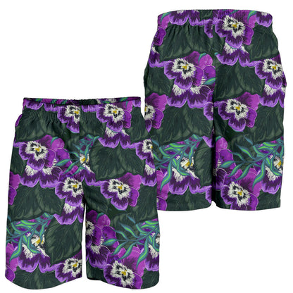 Pansy Pattern Print Design PS07 Mens Shorts