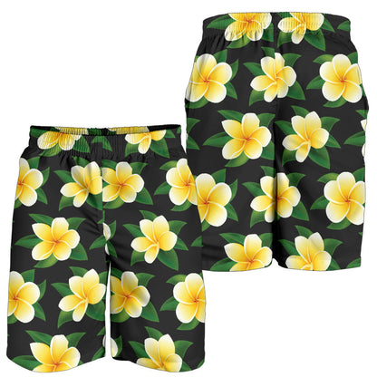 Plumeria Pattern Print Design A03 Mens Shorts