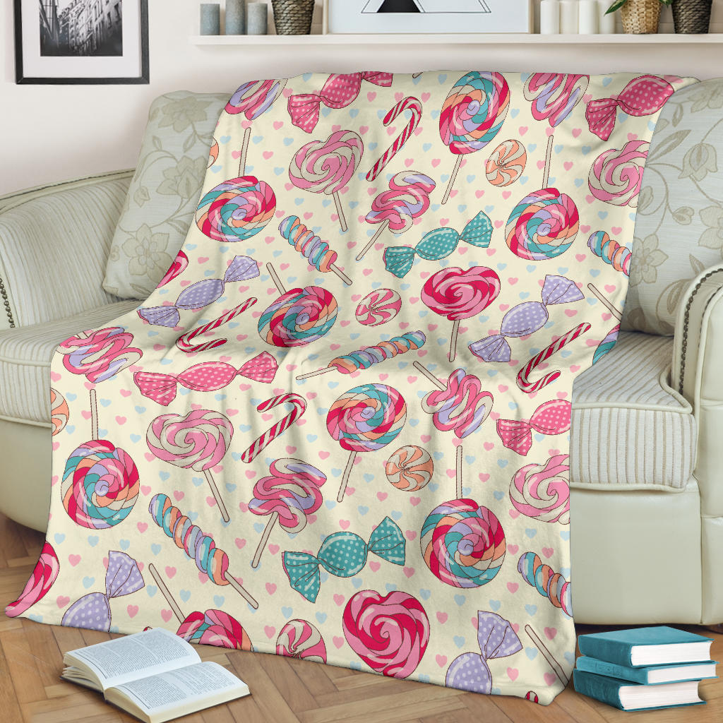 Candy Pattern Print Design CA04 Fleece Blanket