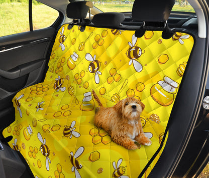 Bee Pattern Print Design BEE01 Rear Dog  Seat Cover