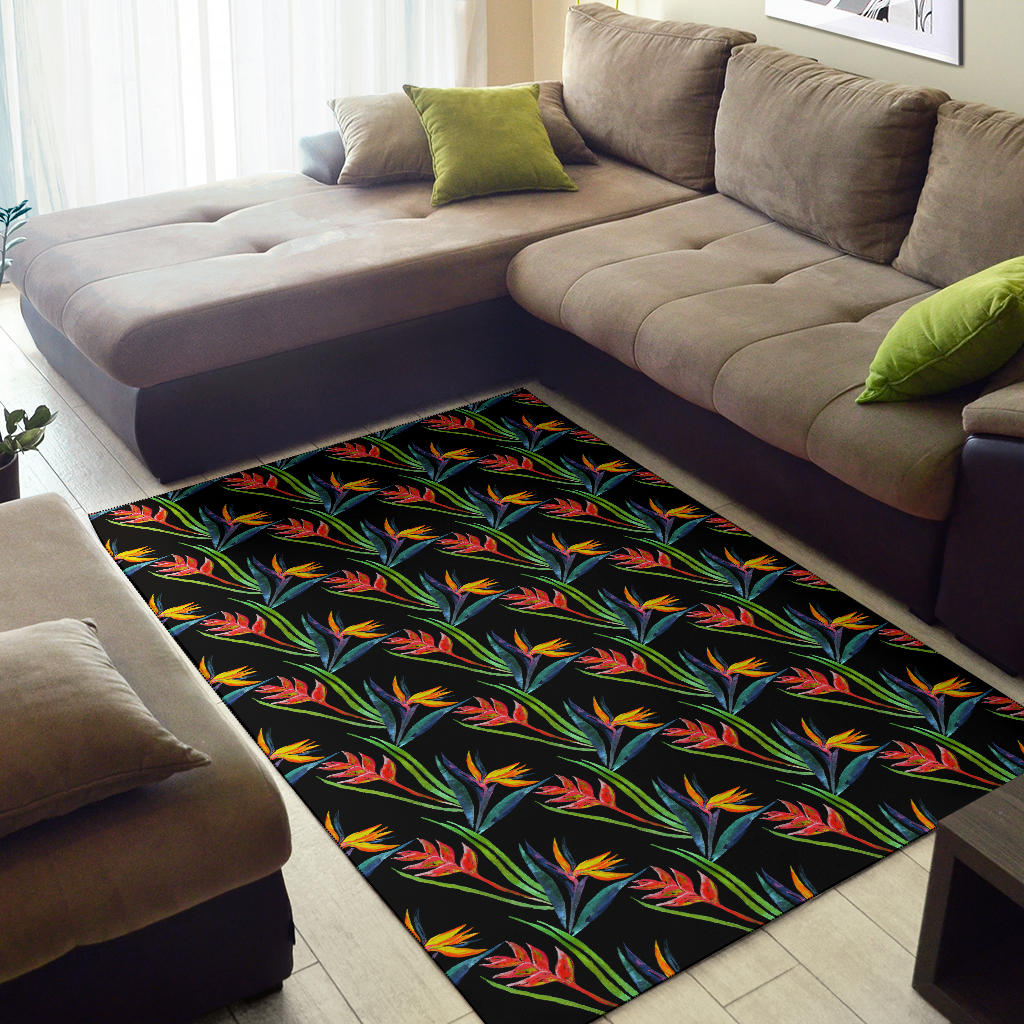 Heliconia Pattern Print Design HL04 Area Rugs