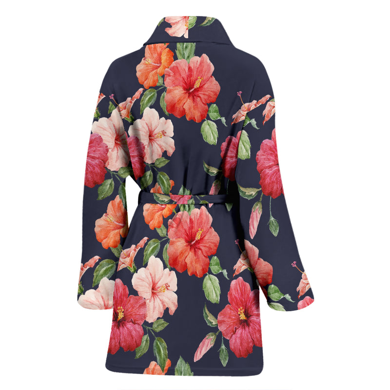 Tropical Flower Pattern Print Design TF020 Women Bathrobe