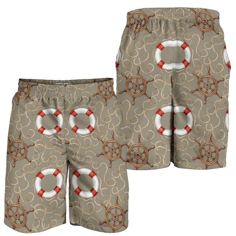 Nautical Pattern Print Design A02 Mens Shorts