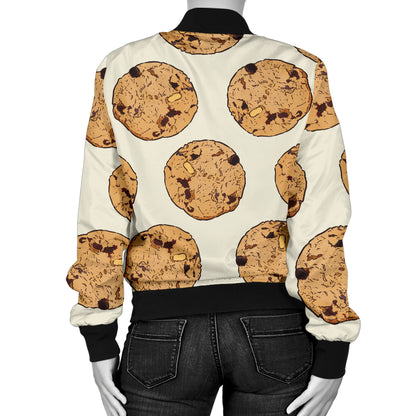Cookie Pattern Print Design 05 Women's Bomber Jacket