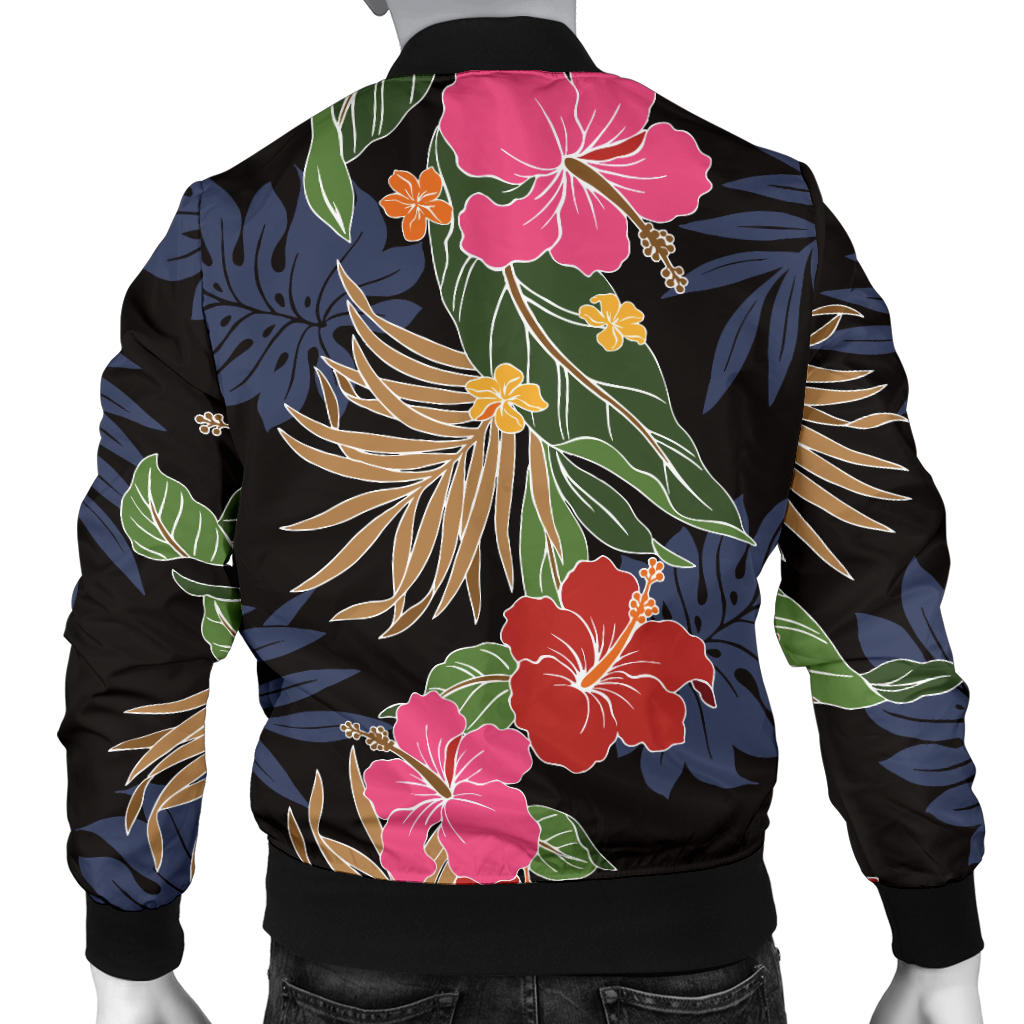 Hawaiian Themed Pattern Print Design H011 Men Bomber Jacket