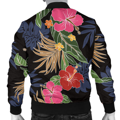 Hawaiian Themed Pattern Print Design H011 Men Bomber Jacket