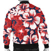 Red Hibiscus Pattern Print Design HB01 Men Bomber Jacket