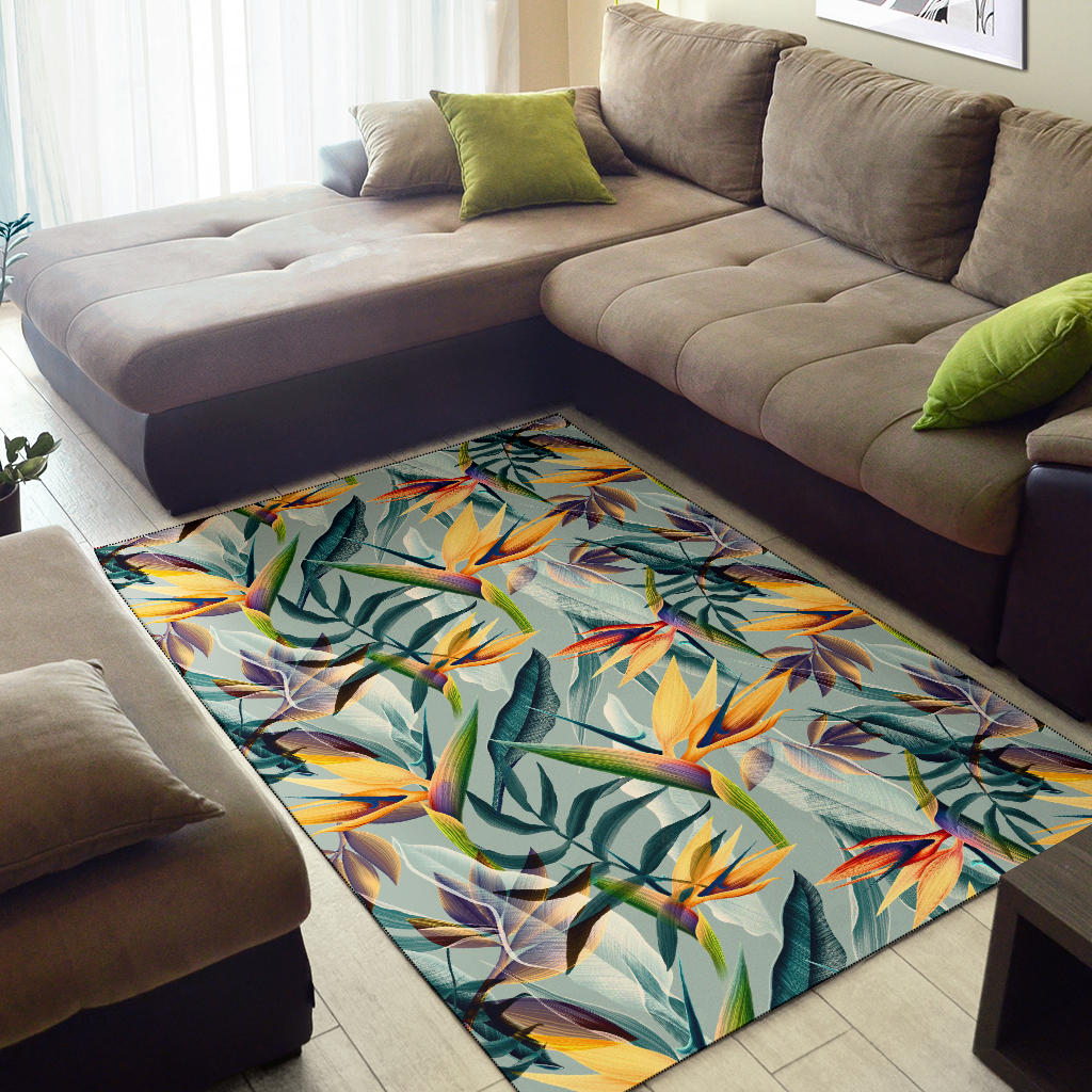 Tropical Flower Pattern Print Design TF022 Area Rugs