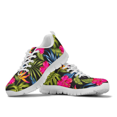 Bird Of Paradise Pattern Print Design BOP014 Sneakers White Bottom Shoes