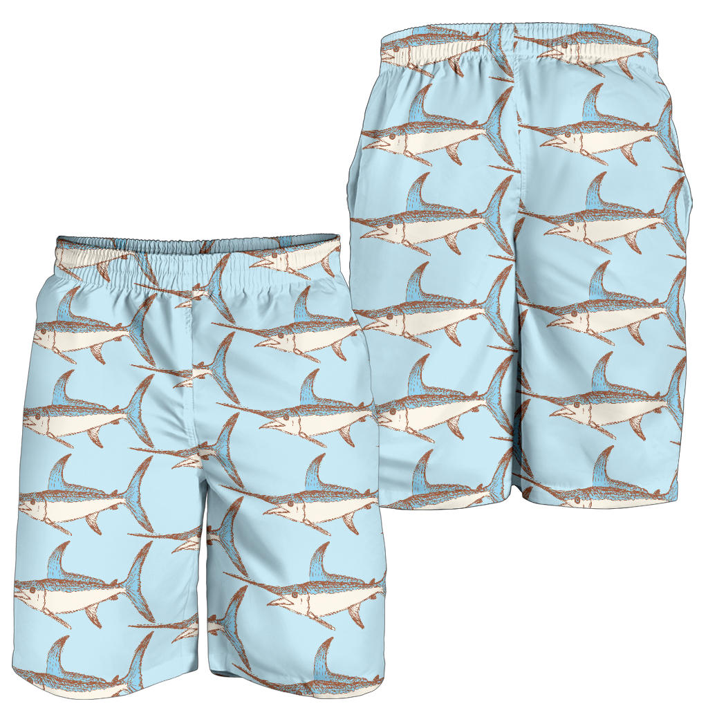 Swordfish Pattern Print Design 01 Mens Shorts