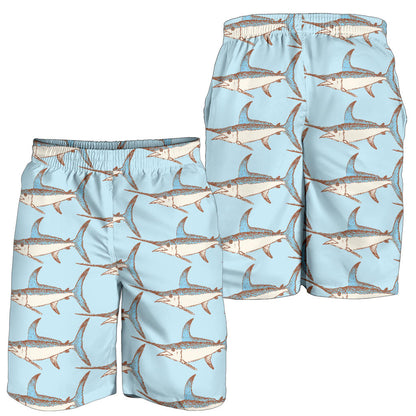 Swordfish Pattern Print Design 01 Mens Shorts
